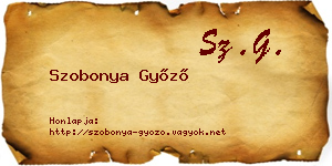 Szobonya Győző névjegykártya